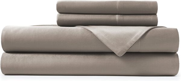 Hotel Sheets Direct 100% Bamboo Bed Sheets - 1600 Thread Count Cooling King Sheet & Pillowcase Set, Sand