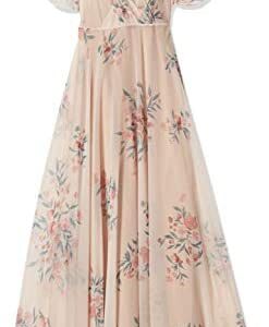 Jenny Yoo Women's Cassie Flutter Sleeve Surplice Gown