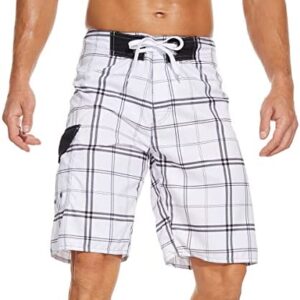 LETSHOLIDAY Men’s Swim Trunks Quick Dry Swimwear Beach Shorts with Side Pockets