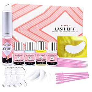 LIKE HER Lash Lift Eyelash Perm Kit, Semi-Permanent Lash Curling Perming Wave Lash Extensions Set,Home & Professional Use
