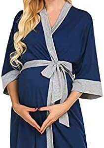 Maternity Clothes for Pregnant Women Nightgowns Robe Maternity Delivery Gown Breastfeeding Maternity