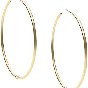 Michael Kors Women's Stainless Steel Gold-Tone Hoop Earrings