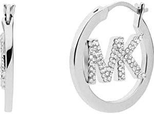 Michael Kors Women's Stainless Steel Silver-Tone Hoop Earrings