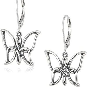 Morgan & Paige Celtic Knot Dangle Earrings for Women - 925 Sterling Silver Drop Earring Design, Lightweight and Hypoallergenic for Sensitive Ears with Secure Clasp