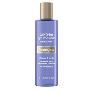 Neutrogena Gentle OilFree Eye Makeup Remover Cleanser for Sensitive Eyes NonGreasy Remover Removes Waterproof Mascara Dermatologist Ophthalmologist Tested, 8 Fl Oz