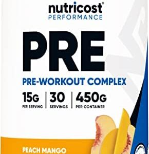Nutricost Pre-Workout Complex Powder Peach Mango (30 Serv)