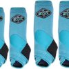 Professional's Choice Sports Medicine Products 2XCOOL Horse Boots Front Pair Equine Athletic Wrap Medium Turquoise 4-Pack