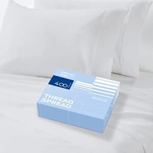 Pure Egyptian King Size Cotton Bed Sheets Set King, Smoke Silver Bedding and Pillow Cases (4 Pc) – Egyptian Cotton Sheets King Size Bed- Sateen Sheets - 18” Deep Pocket King Sheets
