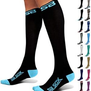 SB SOX Compression Socks (20-30mmHg) for Men & Women – Best Compression Socks for All Day Wear, Better Blood Flow, Swelling!