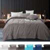 SONORO KATE 100% Pure Egyptian Cotton Sheets Sets,Cooling Bed Sheets 800 Thread Count Long Staple Cotton,Sateen Weave for Soft and Silky Feel, Fits Mattress 16'' Deep Pocket (Grey, King)