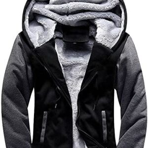 SWISSWELL Hoodies for Men Fleece Sweatshirt Winter Jacket Zip Up Thick Sherpa Lined