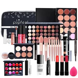 Saibinuo All in One Makeup Kit Makeup Kit for Women Full Kit Multipurpose Makeup Kit-Makeup Brush Set,Eyeshadow Palette,Lip Gloss Set, Makeup Bag,Eyebrow Pencil,Mascara and Face Makeup