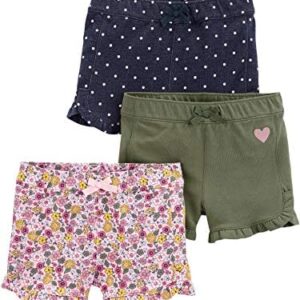 Simple Joys by Carter's Toddlers and Baby Girls' Knit Shorts, Pack of 3
