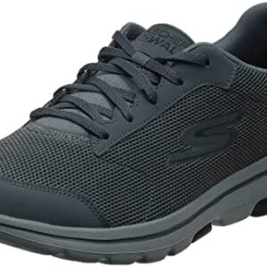 Skechers Men's Gowalk 5 Demitasse-Textured Knit Lace Up Performance Walking Shoe Sneaker