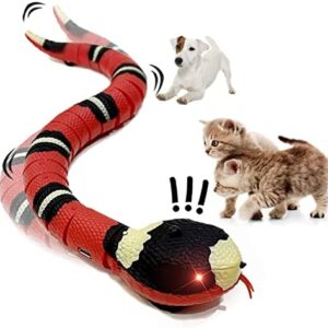 Snake Cat Toy for Cats, Smart Sensing Snake Rechargeable, Automatically Sense Obstacles and Escape, Realistic S-Shaped Moving Electro-Sensing Cat Snake Toy