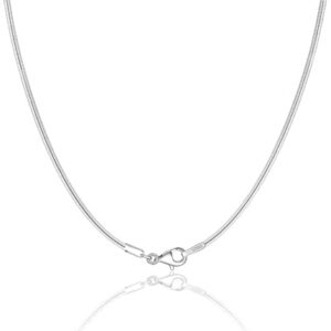 Snake Chain Necklace 1.5mm,925 Sterling Silver Chains for Women Thin Sliver Chain Jewelry Gifts