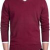 Solid Color Long-Sleeved Sweater V-Neck Pullover Men Bottoming Sweater Spring and Autumn Men's Business Knitwear