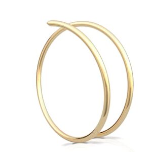 Spiral Tragus Ring Hoop For Women - 14K Gold Filled 20 Gauge Double Tragus Piercings