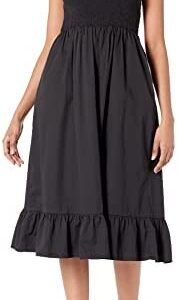 The Drop Women's Kimi Ruffled Shoulder Smocked Midi Dress