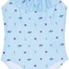 Tommy Hilfiger Girls' One-Piece Swimsuit with UPF 50+ Sun Protection