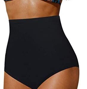 Upopby Women's High Waisted Swimsuit Bikini Bottoms Tummy Control Tankini Bottoms Swim Shorts Plus Size