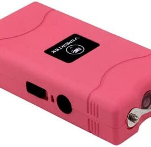 VIPERTEK VTS-880-30 Billion Mini Stun Gun - Rechargeable with LED Flashlight, Pink