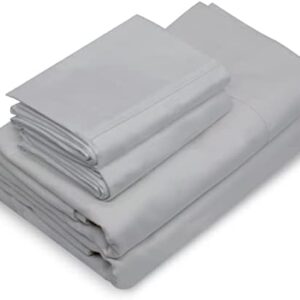 Van Harman 1000 Thread Count 100% Egyptian Cotton Bed Sheets 4 Pc King Size Sheets Set Light Grey, Sateen Weave Bed Sheets, Single Ply Yarns, Luxury Collection, Fits Mattress up to 16” Deep Pocket