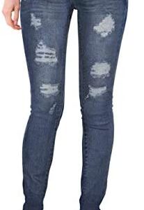 Women Butt Lift 3 Buttons Wide High Waist Stretch Denim Skinny Jeans