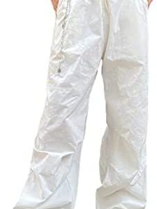 Women Casual Baggy Cargo Trousers Loose Oversized Hippie Drawstring Punk Sweatpants Wide Leg Joggers Streetwear Outfit