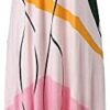 Women Sleeveless Plus Size Dresses Summer Casual Loose Fit Dresses Fashion Floral Printed Boho Dress (Pink, S)