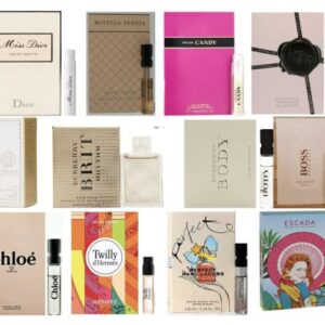 Women's Designer Fragrance Sampler Collection, Luxury High-End Perfume Vials for Women, Mini Perfume Samples Gift with a mini (12 pack(Random))