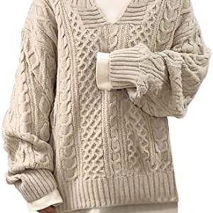 Women's V-Neck Sweater Top Women's Long Sleeve Knitwear Pullover SweatersTemperament Elegant Soft Sweater Sweater