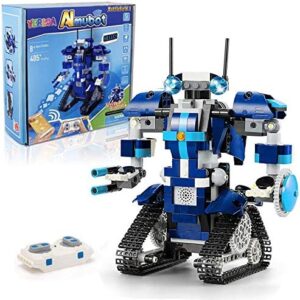 Yerloa STEM Robot Building Toys, 405Pcs Remote & APP Controlled Robot Building Blocks Kit Build a Robot Game Programmable Robot Toy Stem Projects Educational Robotics Kit Gift for Kids Aged 8+ Boys