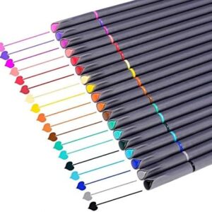 iBayam Journal Planner Pens Colored Pens Fine Point Markers Fine Tip Drawing Pens Porous Fineliner Pen for Journaling Writing Note Taking Calendar Coloring Art Office Back to School Supplies, 18 Color