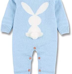 mimixiong Baby Sweater Toddler Jumpsuits Kid's Knitted Bunny Romper for Easter Christmas