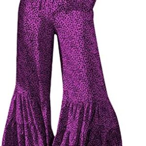 Ladies Flare Pants Leopard Print Trousers Retro Slacks for Women Summer Pants Comfy Trousers Lightweight Slacks