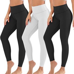 COOLOVER 3 Pack Leggings for Women-Butt Lift High Waisted Tummy Control Yoga Pants-Workout Running Leggings