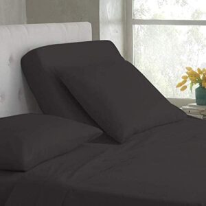 Split TOP King Bed Sheet Set Royal Collection 1900 Egyptian Cotton Bamboo Quality with 1 Fitted Sheet 36" Split TOP, 1 King Flat and 2 King P/Cases.No Wrinkle (Navy Blue, Split TOP King)