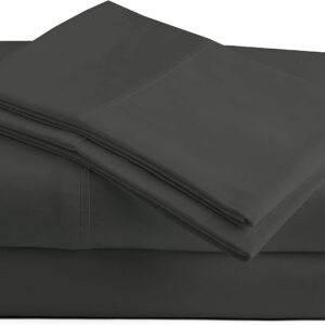 Alaskan King Sheets Set - 4 Piece, 100% Egyptian Cotton Alaskan King Bedding Set, Dark Gray Alaskan King Bed Sheets Set, 600 Thread Count Alaskan King Size Sets, Long Staple Cotton Alaskan Bedding