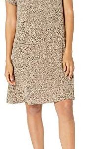 Amazon Essentials Women's Short-Sleeve Scoop Neck Swing Dress