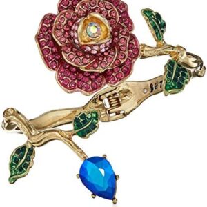Betsey Johnson Rose Hinged Bangle Bracelet