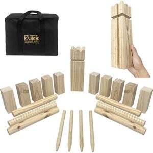 EasyGoProducts Kubb The Viking Wooden Outdoor Lawn Game Set