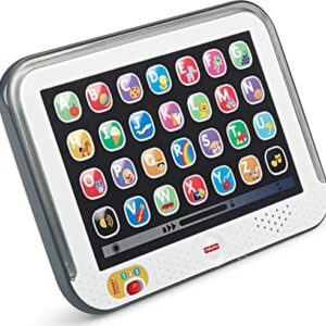 Fisher-Price Laugh & Learn Smart Stages Tablet - Gray, Pretend Computer Musical Learning Toy for Infants and Toddlers Ages 1-3 Years