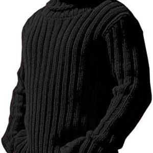 Gafeng Mens Turtleneck Sweaters Winter Thick Ribbed Knit Loose Fit Chunky Thermal Cable Pullover Knitwear