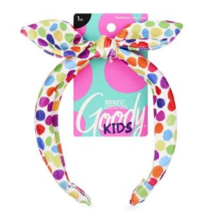 Goody Kids Headband – Rainbow Polka Dot - Comfort Fit for All Day Wear - For All Hair Types - Hair Accessories