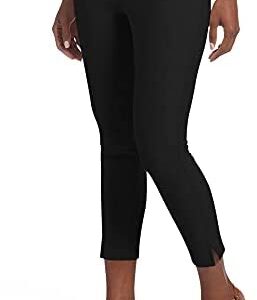 HUE Women's Ankle Slit Essential Denim Capri Leggings with Pockets