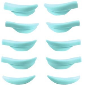 Lash Lift Pad Shield, DIY Eyelash Lift Pads, Perm Rod 5 Size Lifting Lashes Up Rapidly and Super Curl DIY Perming At Home Easily, Shields Stay on Eyes Well(Mega L Pad - Green)