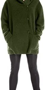 Max Studio Women's Hooded 3 Clasp Outerwear Coat