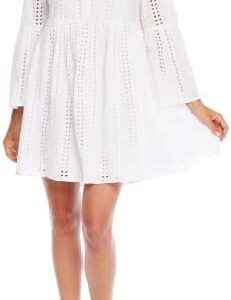 Mud Pie Womens Portland Midi Dress with 3/4 Sleeves