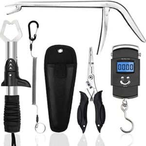 Multifunctional Fishing Tools Set, Fishing Pliers, Fish Hook Remover, Fish Lip Gripper, Handheld Digital Fishing Scale (Not Included Battery), Fishing Gear, Fishing Gifts for Men for Father's Day